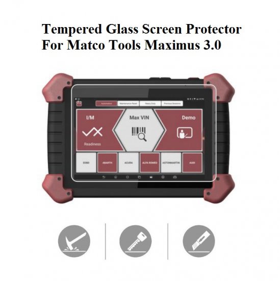 Tempered Glass Screen Protector for MATCO TOOLS MAXIMUS 3.0 - Click Image to Close